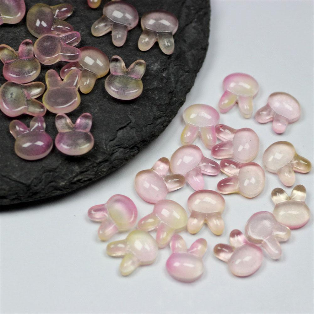 

Сделай сам патч для чехла телефона Непористые бусины в виде кроличьей головы Бусины в виде кроличьих длинных ушей Аксессуары для украшения ногтей 8x11 мм 50 шт. Стеклянные бусины с большими ушами