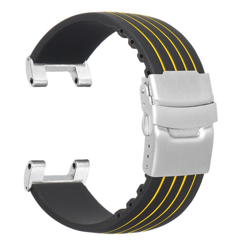 Modified Silicone Strap for Casio GSHOCK GST-B100 GST-S130/W300/400G/W110/S120 Diving Sport Wristband with Stainless Steel Adapt