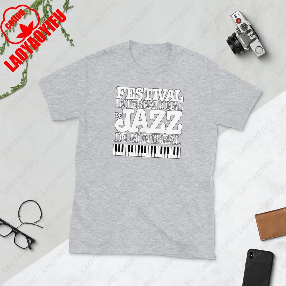 Montreal Jazz Festival Music Piano International ShortSleeve Unisex TShirt Summer Male Oneck Shortsleev Classic Style Tops