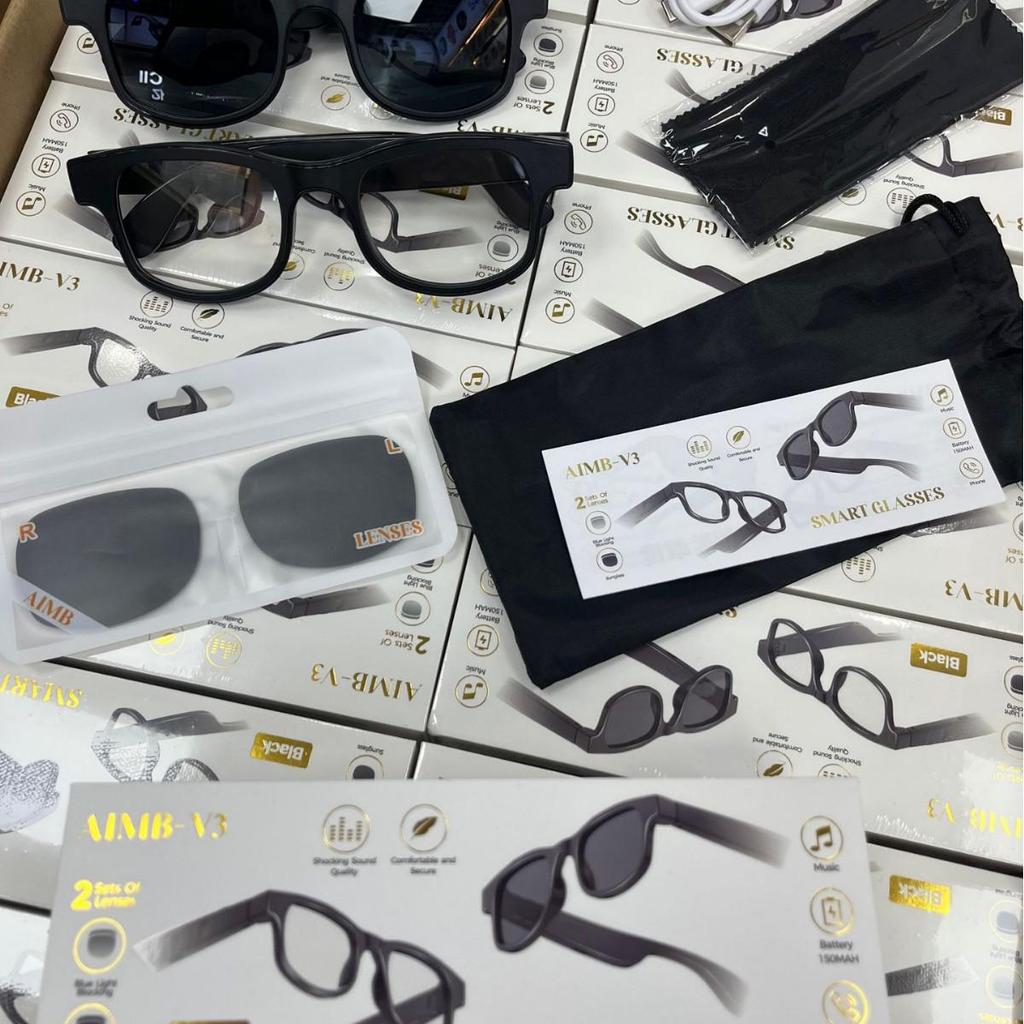 KI-Smartbrille V3: Bluetooth-Anrufe, Sprachassistent, Blaulichtfilter & Sonnenbrillen