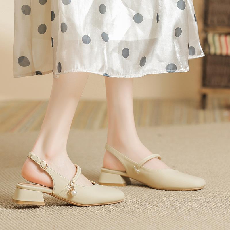 

Босоножки Баотоу женские ретро высокие каблуки толстый каблук туфли-лодочки в стиле Мэри Джейн 40