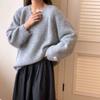 Soft waxy lazy wind sweater women's clothing 1011 autumn and winter new high-end super good-looking loose knitted sweater top
