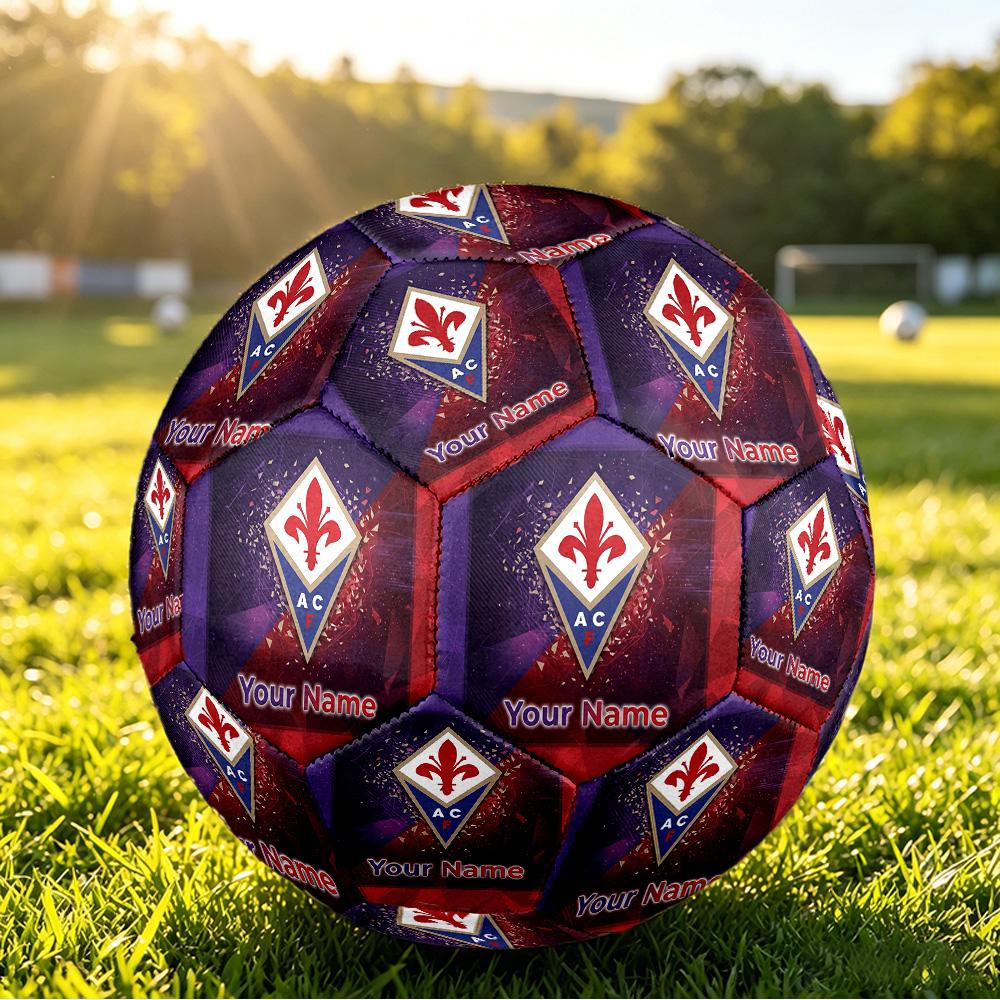 Personalized Size 5 Football Fiorentina FC Pattern Outdoor Game Sports Ball Gift