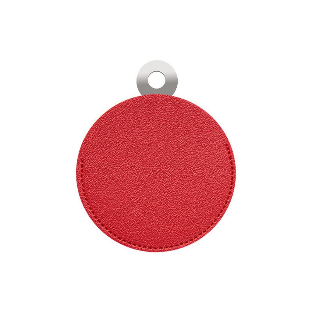 Portable Compact High Definition Makeup Mirror, Stainless Steel Leather Pocket Mirror for Daily On-the-go Touch Up