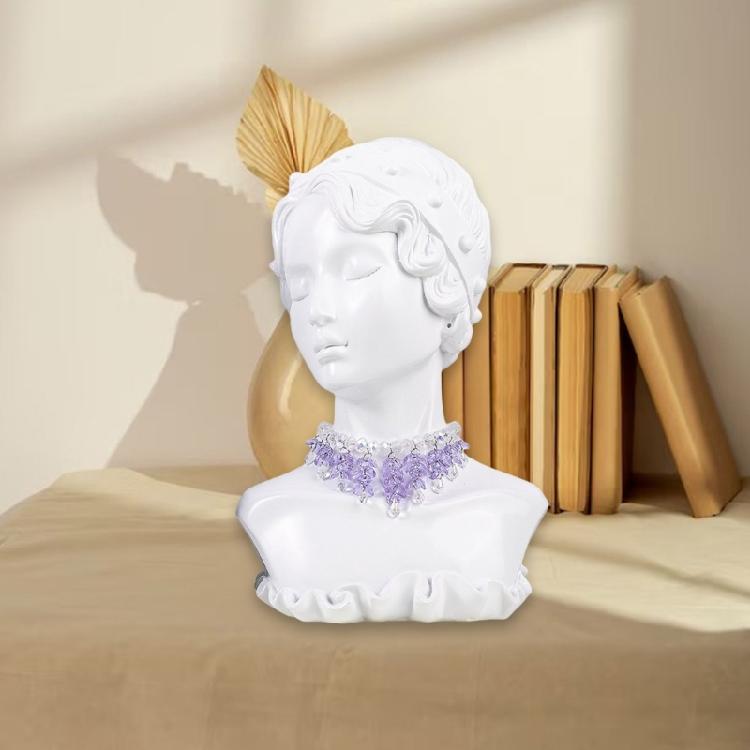 Harz-Schaufensterpuppe für Halsketten und Ohrringe Display Schmuck-Präsentationsständer Elegante Fotografie Schmuck-Requisiten