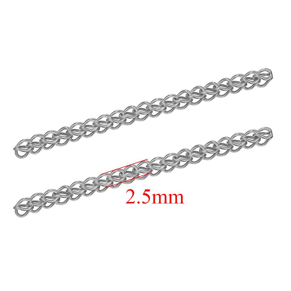 

50pcs Stainless Steel 5cm 2 Inch Extension Tail Chains Extended Connector for DIY Jewelry Bracelets Making Necklaces Supplies