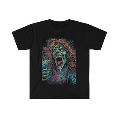 Undead Rocker T Shirt Living Dead Tee Horror Gothic Heavy Metal Vintage Breathable Casual Designer Clothes Slightly