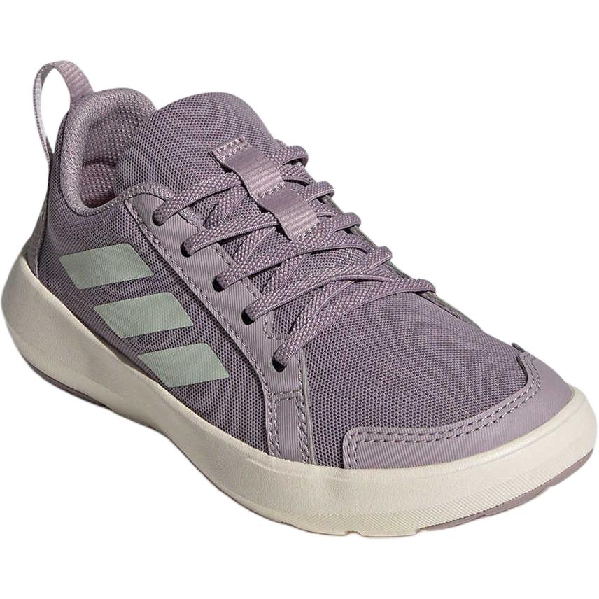 Adidas Terrex Boat C Comfortable Non-Slip Durable Low-Top Outdoor Shoes Kids Shoes Purple Green JS0732