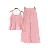 ZANZEA Women Sleeveless Straps Tops and Pants Summer Two Piece Suit Sets