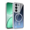 KEYSION Transparent Magnetic Phone Case for Realme C85 5G Soft Silicone+PC HD Clear Shockproof Back Cover for OPPO Realme C85
