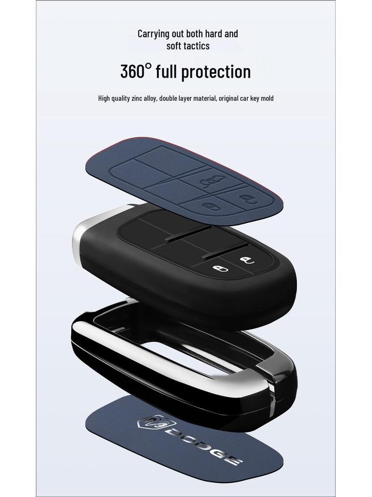 Dodge Journey Metal Key Case: Premium Key Cover with Buckle for Men's Keys