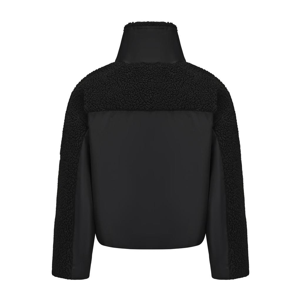 Women’s Plush Fleece Jackets Long Sleeves Lapel Zipper Short Coat Windproof Warm Bomber Jacket Loose Fit Outerwear Vintage Style Autumn Winter Tops