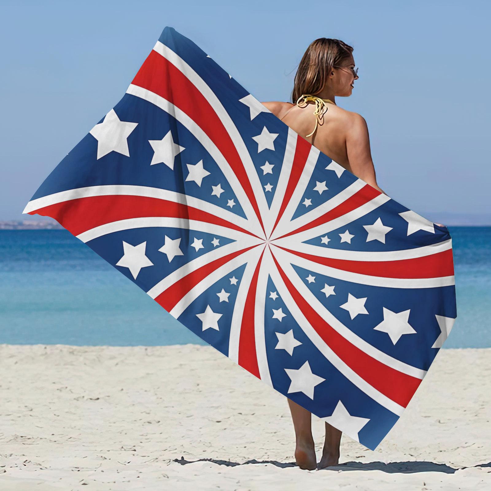 Direct Supply Of Microfiber Square Beach Towel Towel Material 3D Digital Printing Independent Daily Square Towel thin microfiber 150*75cm 250g