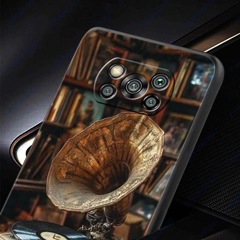 Retro Recording Device Phone Case for Xiaomi Poco F7 F6 F5 F4 F3 X6 X5 X4 X3 NFC F7 Ultra M4 C51 C55 GT 5G Soft TPU Cover Fundas