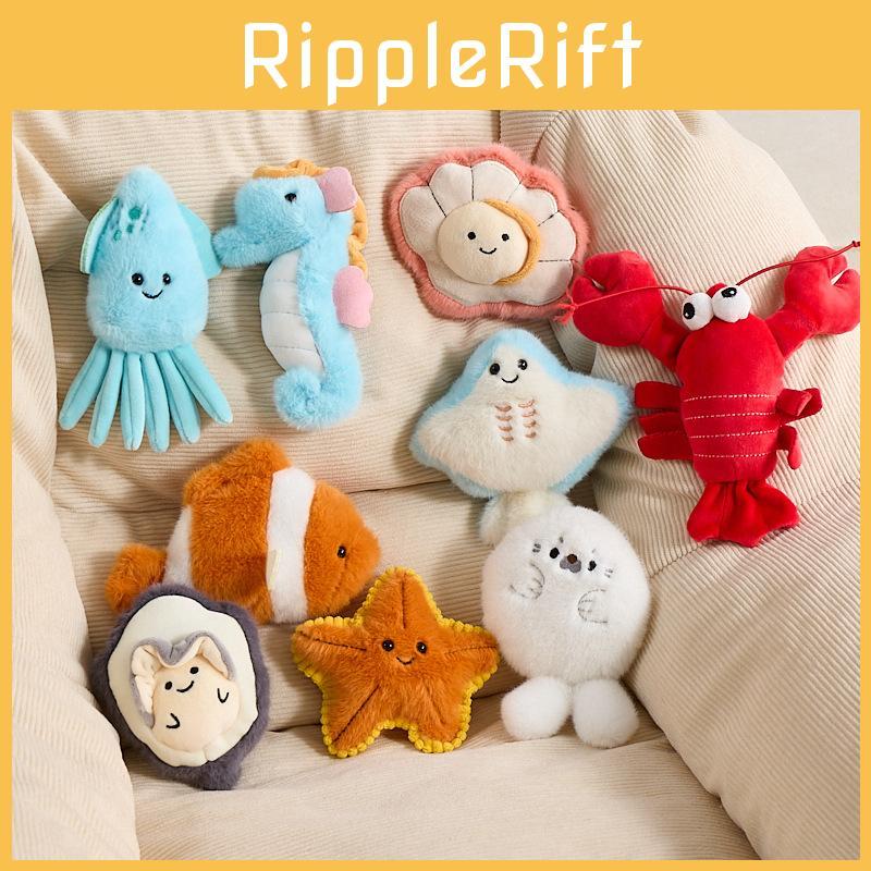 Marine And Food Series Cartoon Plush Refrigerator Magnets With Polyester Filling For Kids And Baby Room Decor