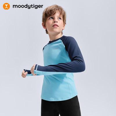 Moodytiger Boys' Long-Sleeve Performance Crewneck T-Shirt