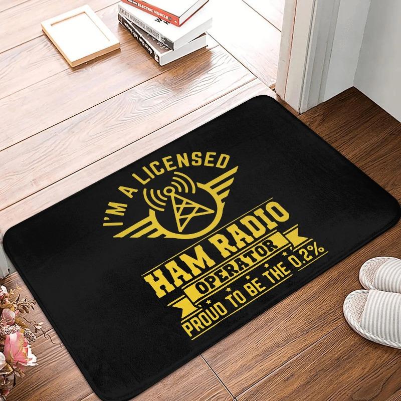

Licensed Ham Retro Radio Operator Doormat Anti-Slip Kitchen Bath Mat Living Room Door Floor Entrance Carpet Rug HOME Decor 40X60CM