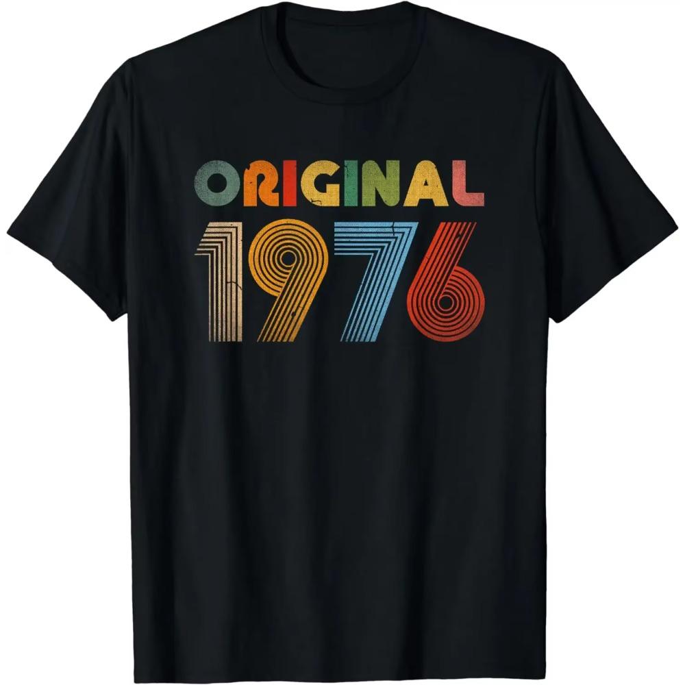 Funny Birthday Gift 48 Years Old Birthday Men Women Born in 1976 Vintage Design T-Shirt Unisex Style Shirts for Women Men