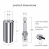 MAEXUS Universal Socket, Fits 7-19mm (1/4-3/4 Inch), 54 Built-in Steel Pins, Multi-Function 2-Piece Set, Work Tool with Drill Adapter