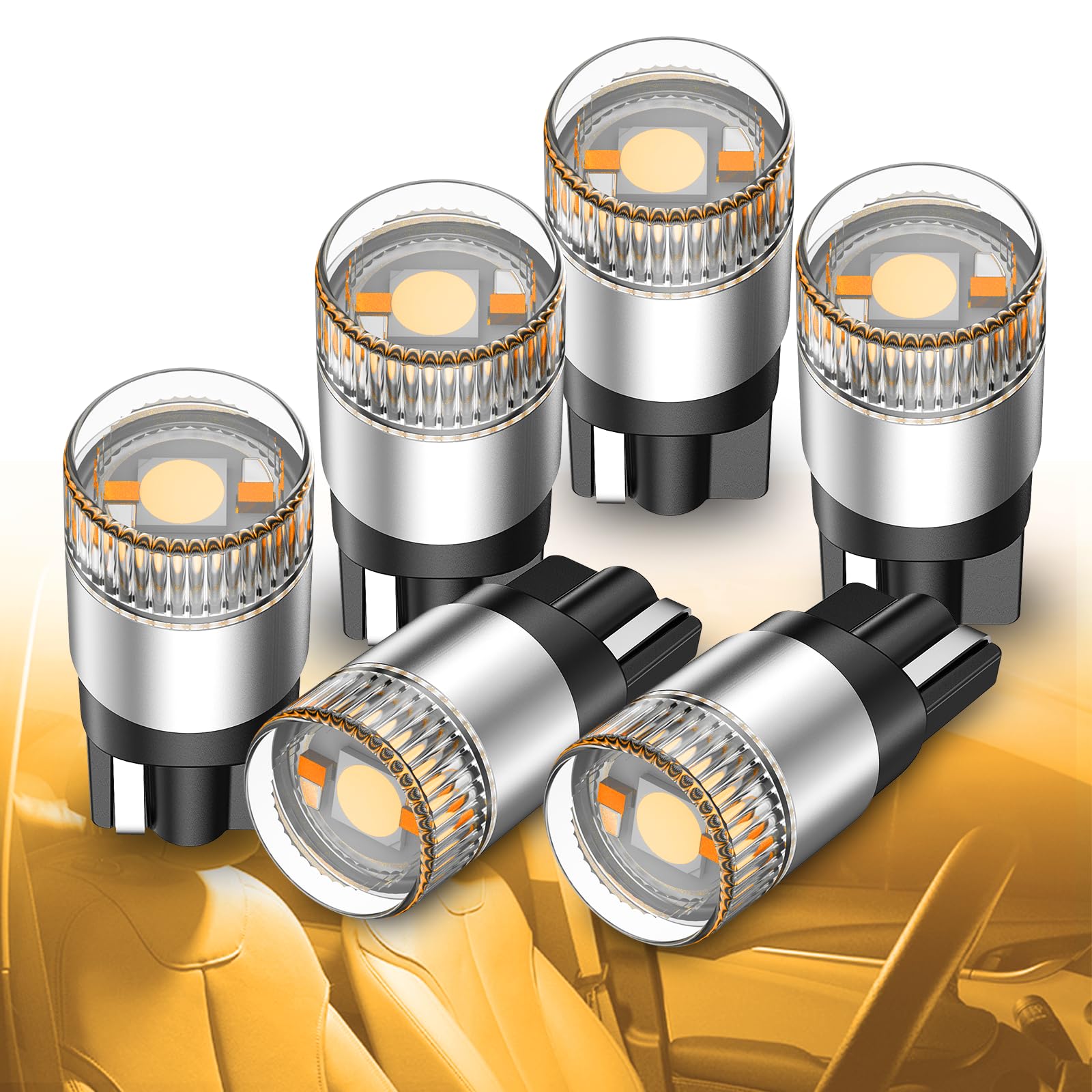 

Светодиодная габаритная лампа SEALIGHT T10, лампа подсветки номерного знака, взрывная 1040 лм, распределение света 360 градусов J2-T10Y-6 жёлтый