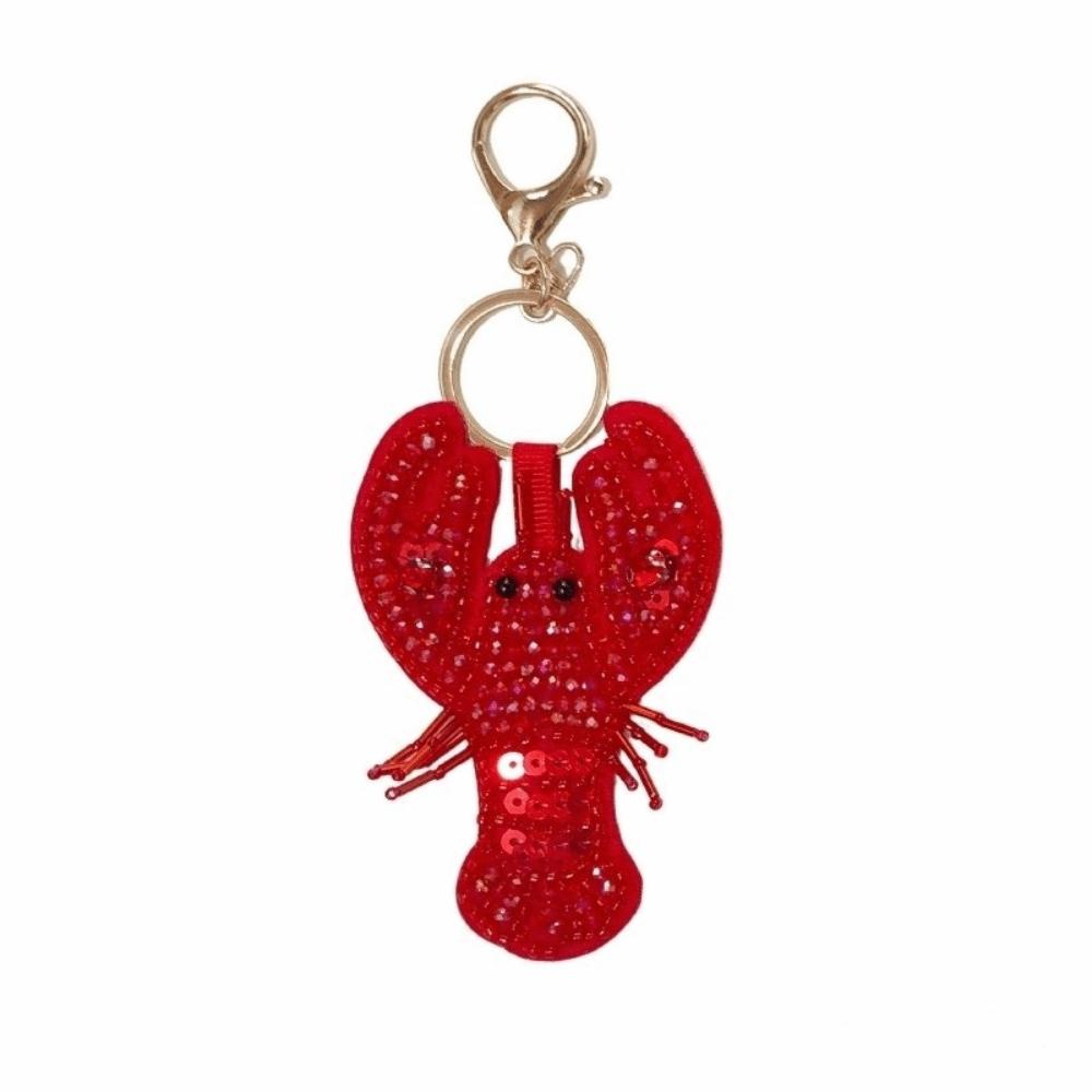 Hummerkralle Perlen Schlüsselanhänger Handgenäht Applikation Tasche Lanyard Schöner Taschenanhänger Dekoration für Taschenanhänger