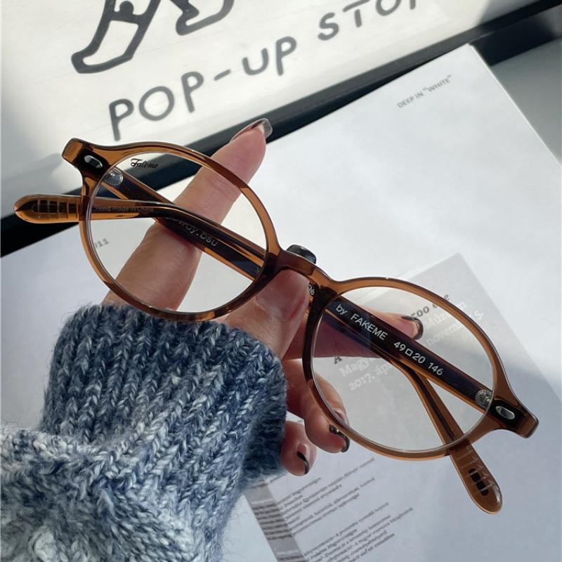 Anti Blue Light Myopia Glasses Men Artistic Frame Glasses 0 To -4.0 Ultra Light Retro Small Round Frame Myopia Glasses for Women