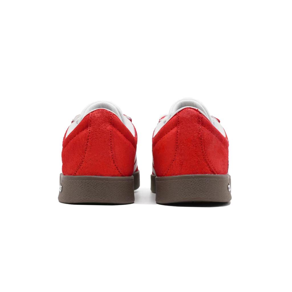 Adidas VL COURT 2.0 Scarlet Berry Red Abrasion Resistant Low top German Army Trainers Unisex Red White HQ1802(Team1274-)