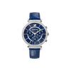 Relógio Passage Chrono Movimento a Quartzo Pulseira de Couro Mostrador Azul Três Olhos Conjunto de Cristal Relógio Relógios Femininos 5580342