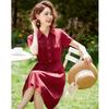 Pasite Elegant Summer Short-Sleeve Dress for Moms