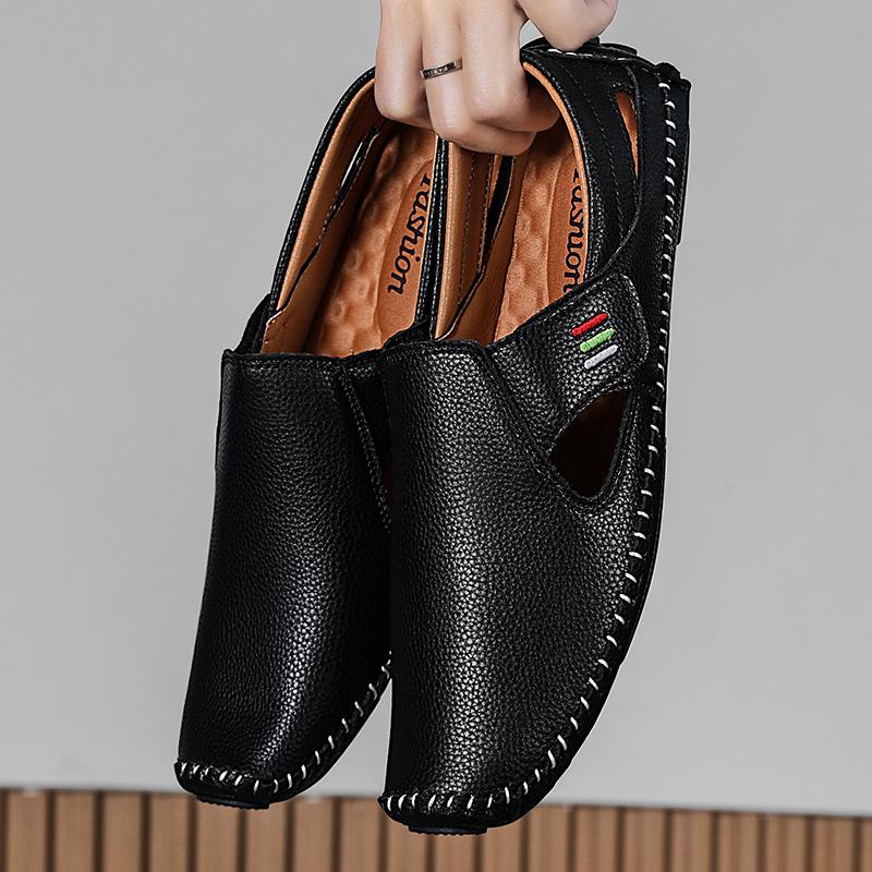 new fashion high quality bean shoes breathable soft sole slippers 48 large size foot set business casual shoes