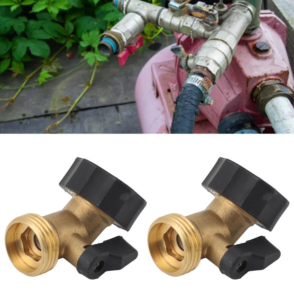 Brass Garden Hose Shutoff Valve Curved Design Water Control for Garden Irrigation Car Washing