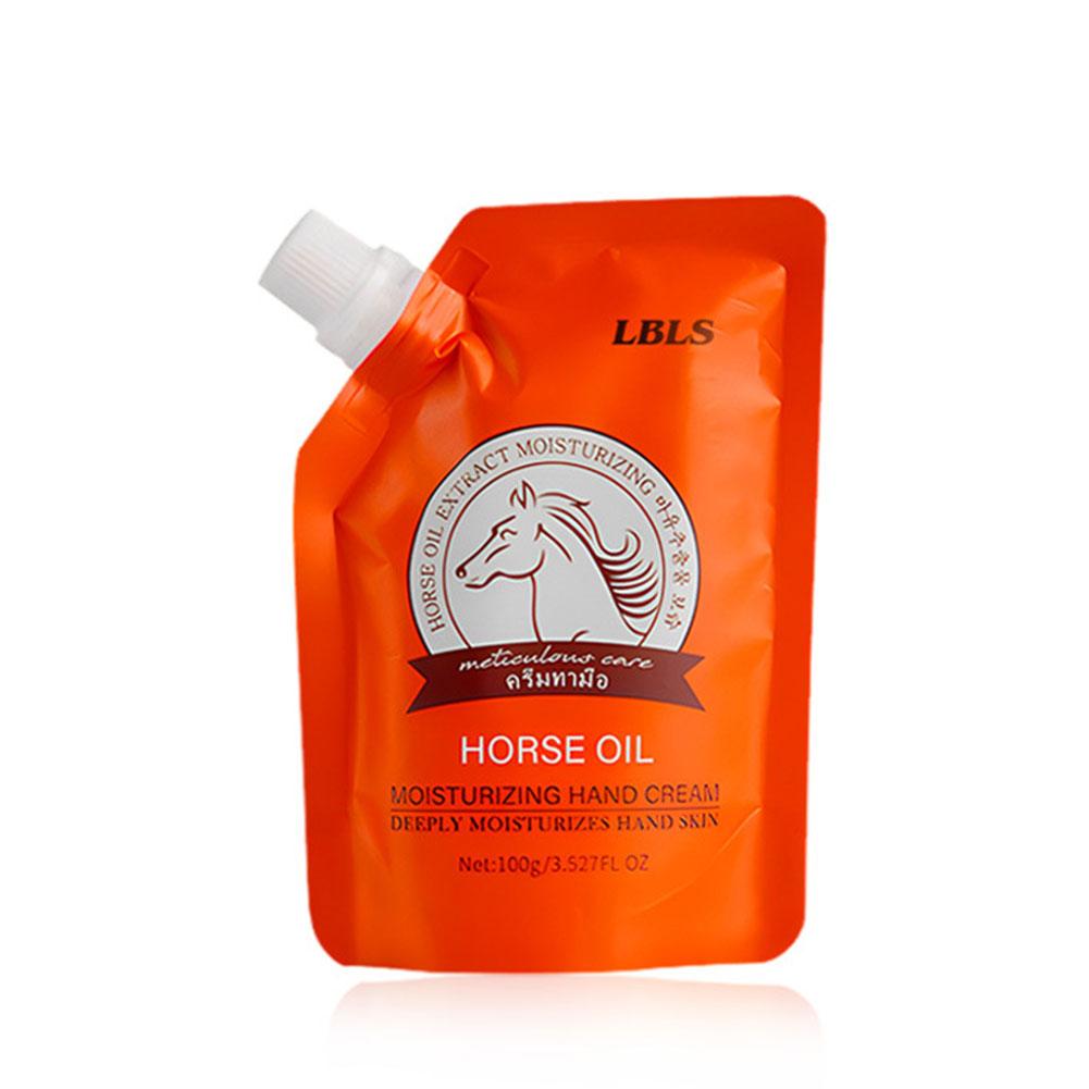

100 мл Конский жир крем для рук против трещин высыхание морщин отбеливающий питательный восстанавливающий уход A0L5 yellow-100g