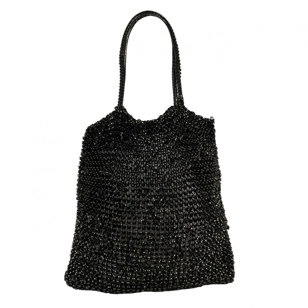 ANTEPRIMA Glitter Flower motif Handbag wire black Women Used