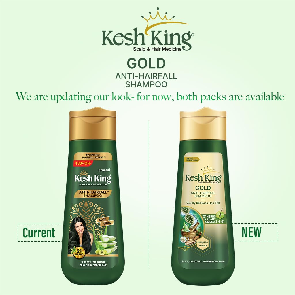 Kesh King Anti Hairfall Shampoo with aloe and 21 herbs, 340ml