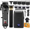 Parent-Child LCD Hair Clippers Set with Digital Display - Long-Lasting Battery Electric Trimmer and Shaver for Home Use