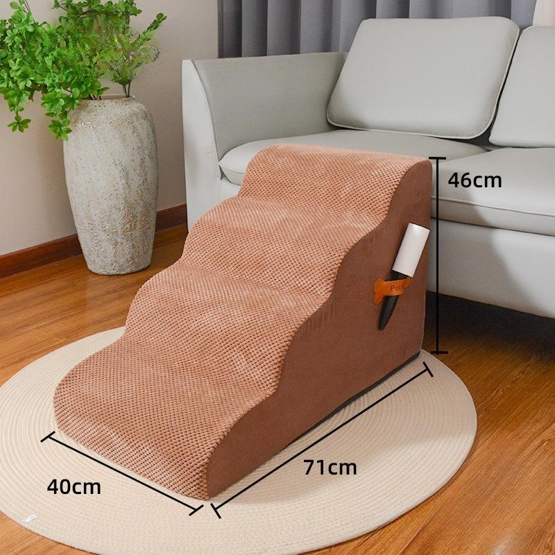 2-4 Pet Stairs for Dogs Washable Non Slip Dog Steps Ramp for Elderly Injured Pets Soft Foam Climbing Ladder Pet Stairs for Dogs