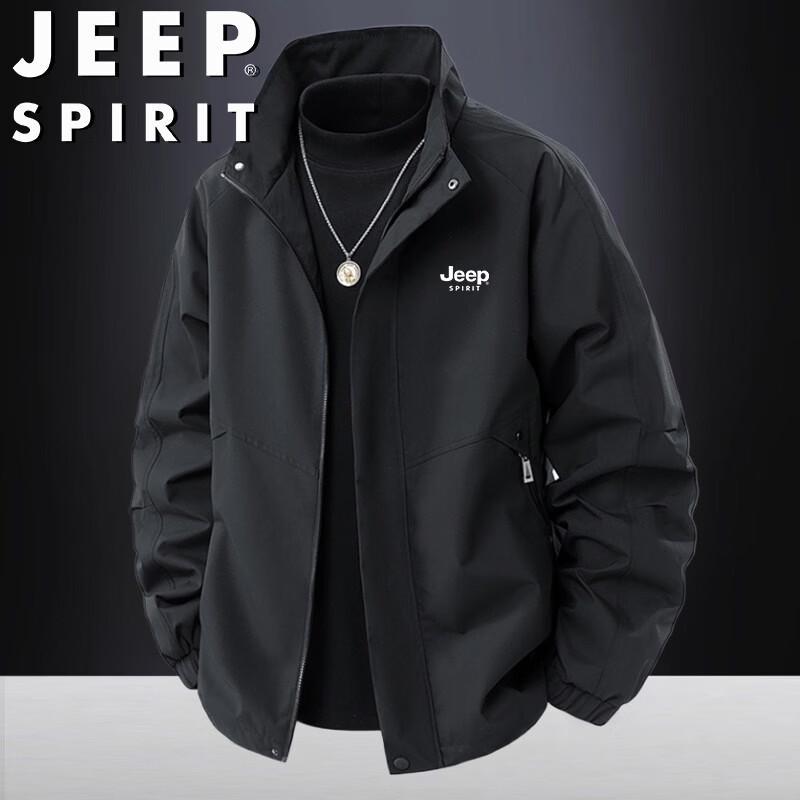 JEEP SPIRIT Men's Stand-Collar Casual Outdoor Jacket