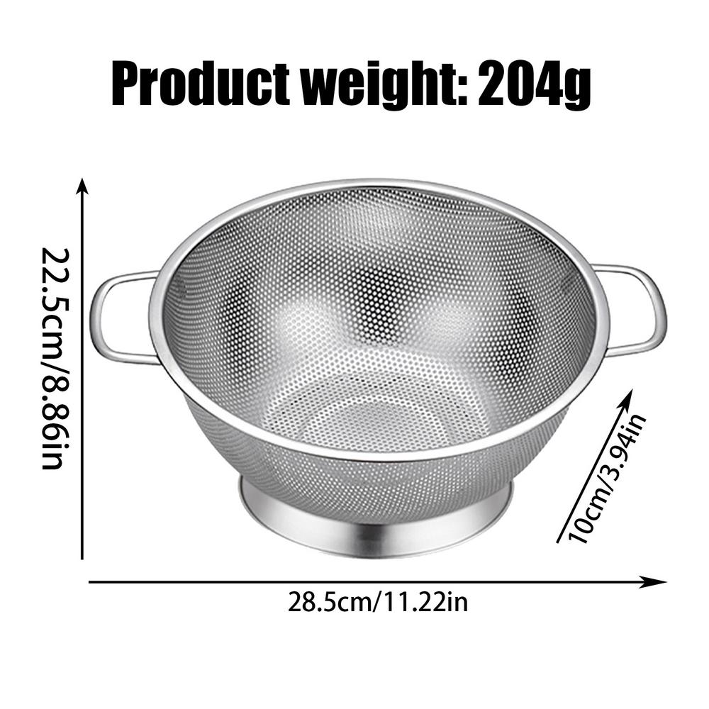 

Сетка из нержавеющей стали Дуршлаг-корзина Сетка с мелкой ячейкой Дуршлаг для пищевых продуктов Сетка Широкий ободок Корзина для мытья и слива Овощи С ручкой