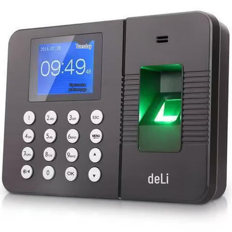 Deli Biometric Attendance System CN plug (adapter included)