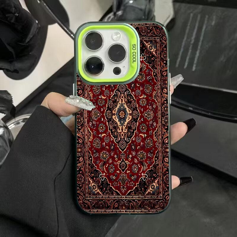 

Популярный чехол для телефона в стиле персидского ковра для iPhone 17 Air 16 15 14 13 12 11 Pro Max X XR XS 16e Plus, противоударный матовый чехол iPhone 13 Pro Max