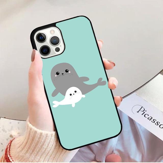 Baby Seals Phone Case Back Cover for iPhone 17 Air 16 15 14 13 11 12 Pro Max Plus Shell Coque