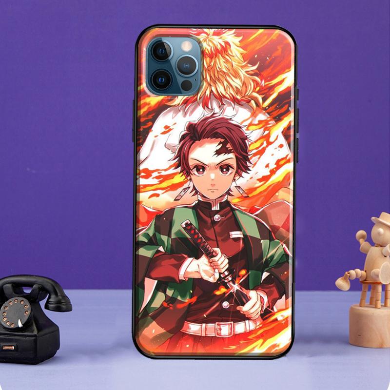 Demon Slayer Kimetsu No Yaiba Phone Case For iPhone 11 14 13 Pro Max XS XR X SE 2020 5S 6S 7 8 Plus 12 Mini Back Cover
