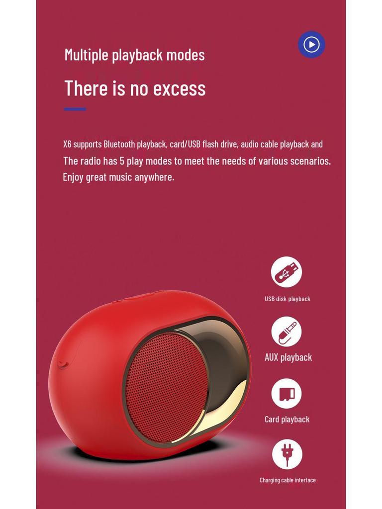 X6 Home/Outdoor Bluetooth Speaker: TWS, Wireless, Heavy Subwoofer, Smart Audio System
