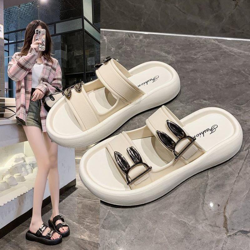 Fashion Buckle Outer Wear Beach Sandals Platform Slippers Outer Wear Women's Summer and Autumn New