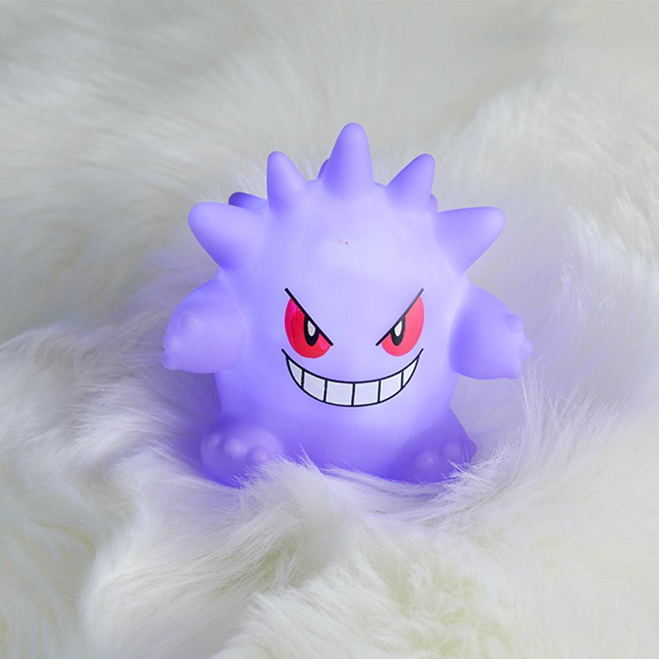 12cm Pokemon Pikachu Night Light Anime Figure Cute Bedside Lamp For Bedrooms Ornaments Children's Luminous Toys Christmas Gift