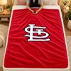 Flannel BlanketSt. Louis Cardinals Warm Soft Throw Blanket for Indoor Sofa Bed Living Room Use
