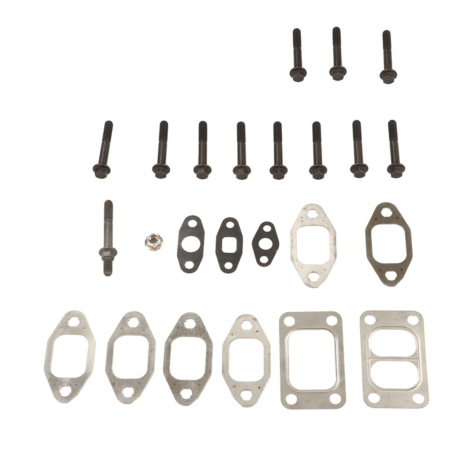 

24pcs Exhaust Manifold Bolt Gasket Kit Metal Alloy Replacement for Dodge for Cummins 5.9L 12V