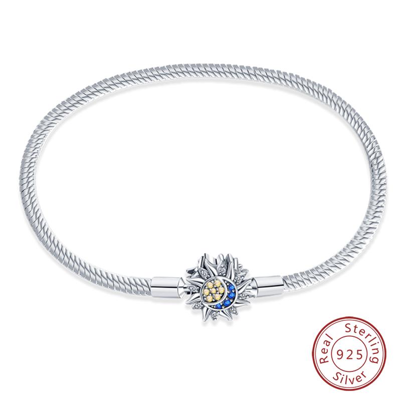 925 Silver Forever Love Peach Heart Bracelets Star Moon Airplane Earth Bracelets For Women Fit DIY Charms Party Jewelry