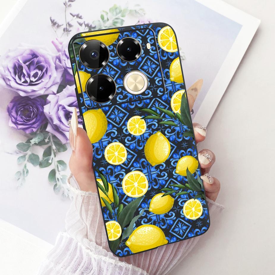 Für Infinix Note 40 40X 5G Hülle X6852 Neue Schmetterlingsbemalte Abdeckung Weiche Silikonhülle Für Infinix Note 40 Pro Plus Note40 X Hülle