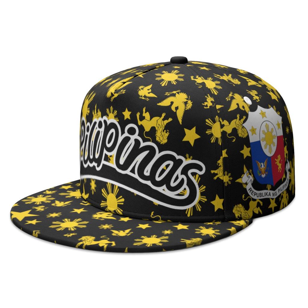 Filippine Cappellino a visiera piatta personalizzato con nome, numero, logo, bandiera nazionale, Repubblica delle Filippine, stampa filippina, foto, cappello hip-hop